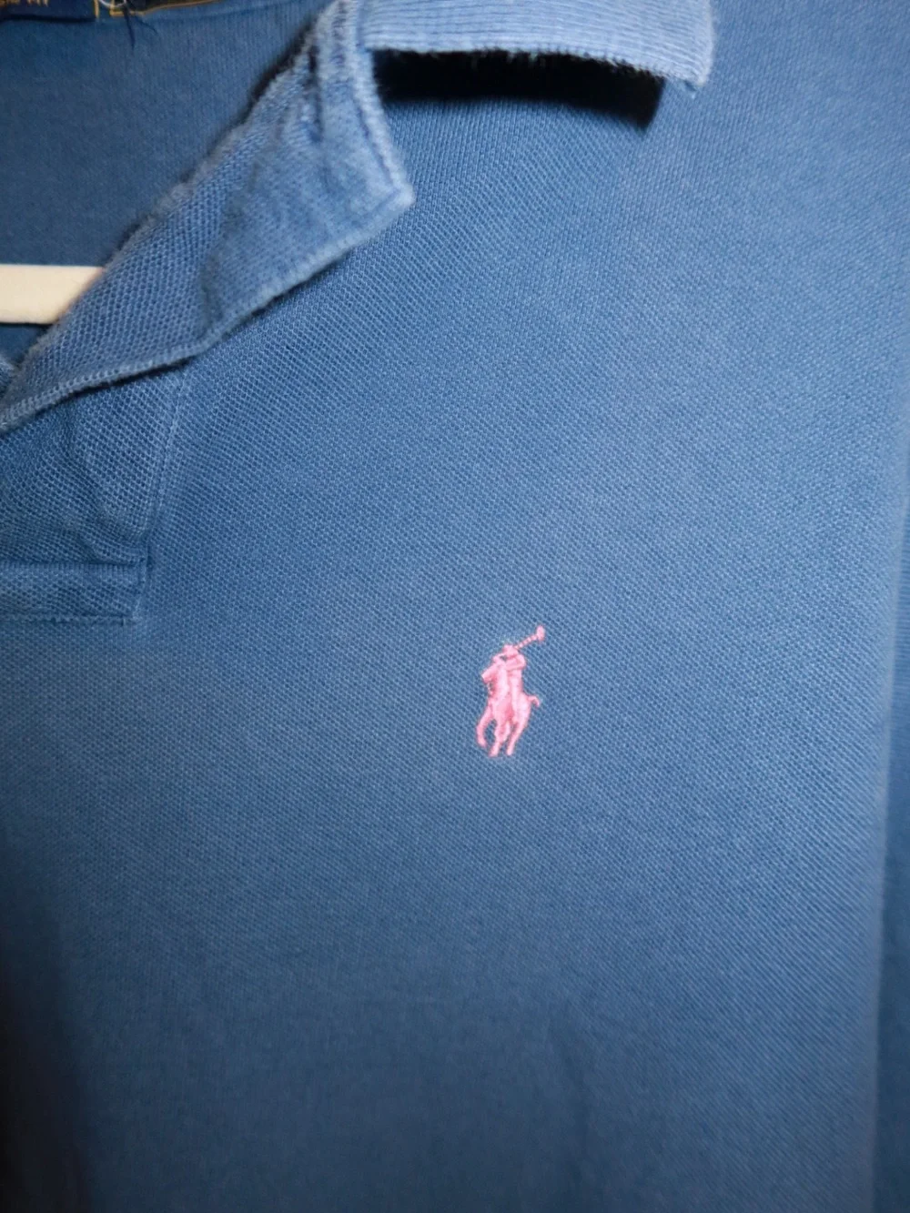 Polo Ralph Lauren Blue Polo Shirt with Pink Pony